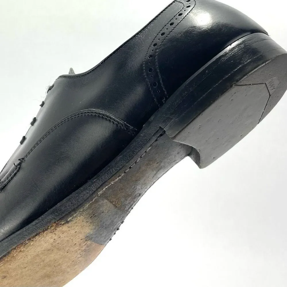 E.T. Wright Black Leather Wingtip Oxfords Men's size 10AA‎